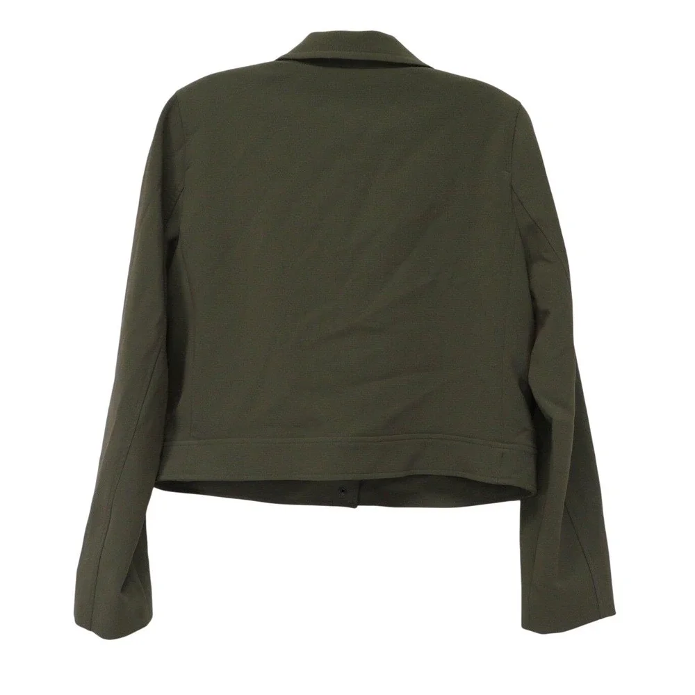 Vince Camuto Cropped Blazer Jacket Olive Green Size 6 NWT Fall Forward MSRP $149 - Picture 2 of 6